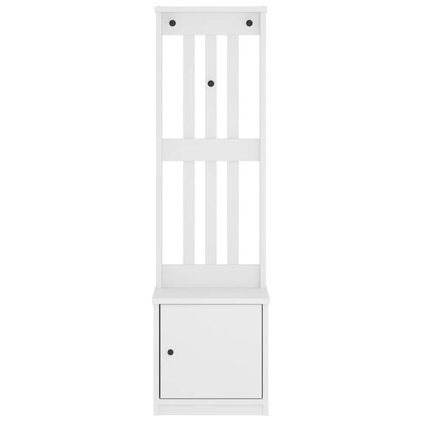 vidaXL Δέντρο χωλ SANDNES Λευκό 45x40x159,5 εκ. Πεύκο μασίφ ξύλο