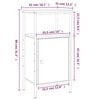vidaXL Κομοδίνο Μαύρο 41 x 31 x 80 εκ. από Επεξεργασμένο Ξύλο