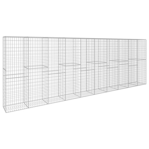 vidaXL Συρματοκιβώτιο Τοίχος 600x50x200 εκ. Γαλβαν.Χάλυβας + Κάλυμμα