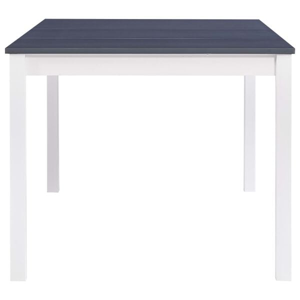 vidaXL Τραπεζαρία Λευκή / Γκρι 180 x 90 x 73 εκ. από Ξύλο Πεύκου