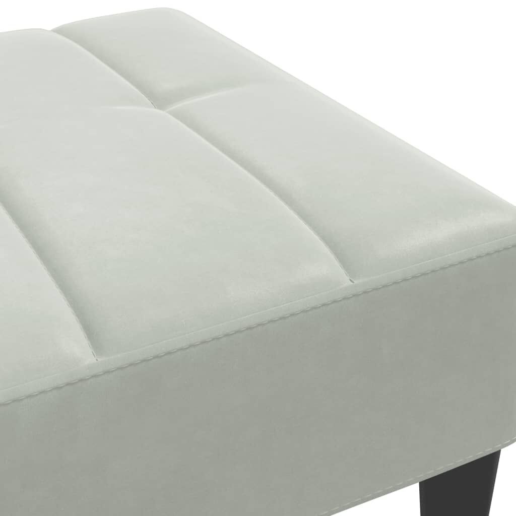vidaXL Υποπόδιο Ανοιχτό Γκρι 77x55x31 εκ. Βελούδινο