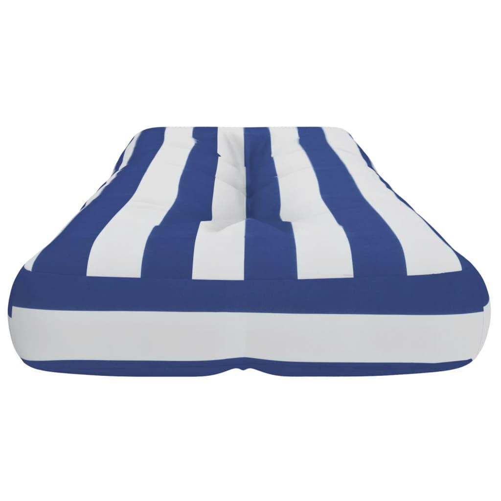 vidaXL Μαξιλάρι Παλέτας Μπλε & Λευκό Ριγέ 120 x 40 x 12 εκ. Υφασμάτινο