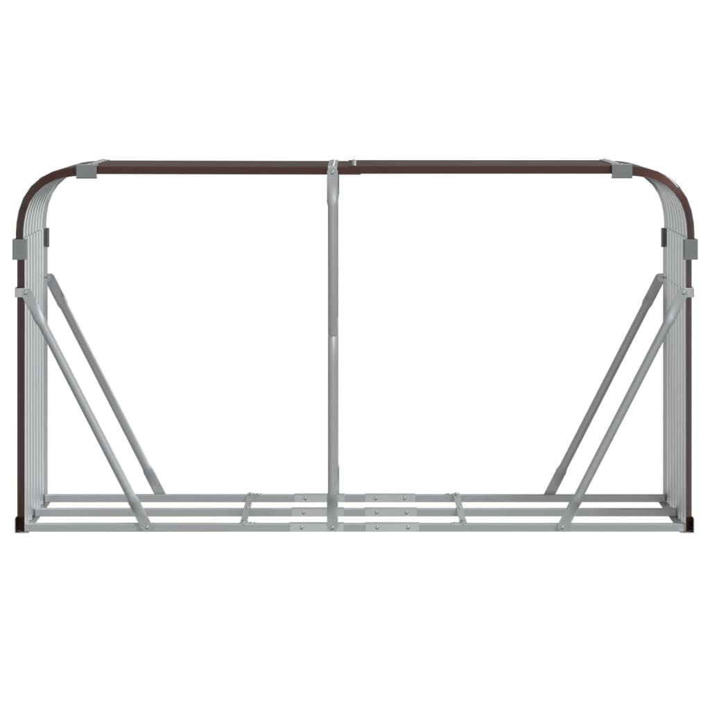 vidaXL Ξυλοθήκη Καφέ 180x45x100 εκ. από Γαλβανισμένο Ατσάλι