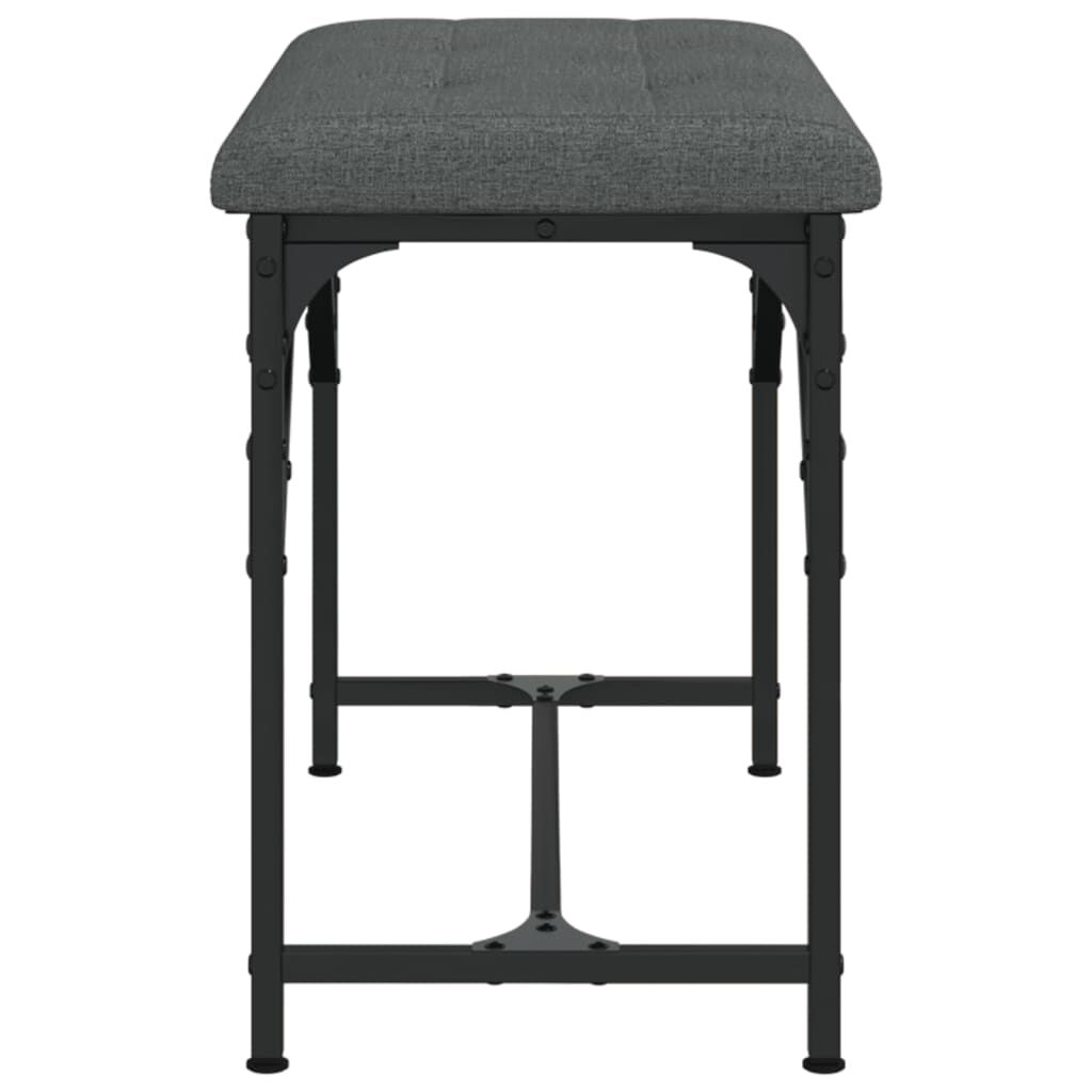 vidaXL Πάγκος Τραπεζαρίας Σκούρο Γκρι 62 x 32 x 45 εκ. Ατσάλι / Ύφασμα
