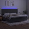 vidaXL &Kappa;&rho;&epsilon;&beta;ά&tau;&iota; Boxspring &mu;&epsilon; &Sigma;&tau;&rho;ώ&mu;&alpha; & LED &Sigma;&kappa;. &Gamma;&kappa;&rho;&iota; 200x200&epsilon;&kappa;. &Beta;&epsilon;&lambda;&omicron;ύ&delta;&iota;&nu;&omicron;
