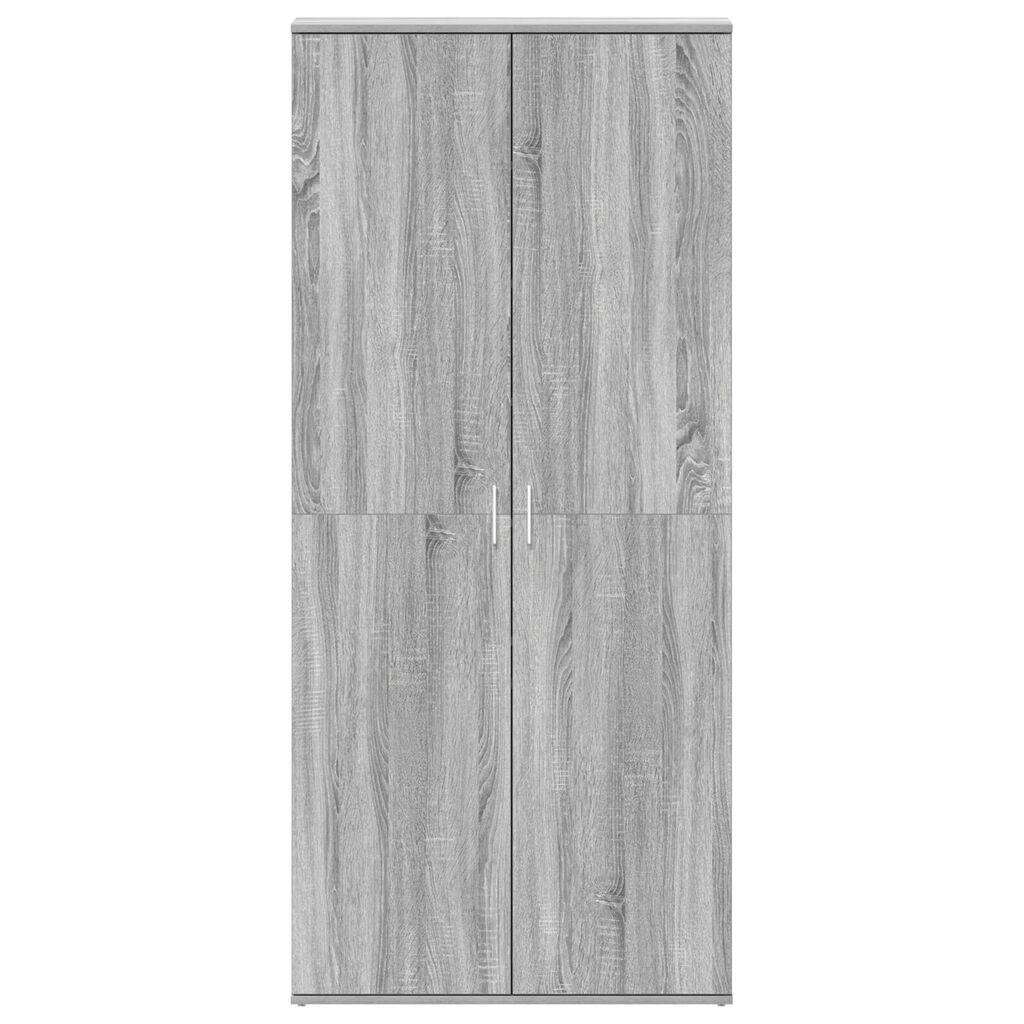 vidaXL Ντουλάπα Παπουτσιών Γκρι Σονομα 80x39x180 εκ. Επεξεργασμένο Ξύλο