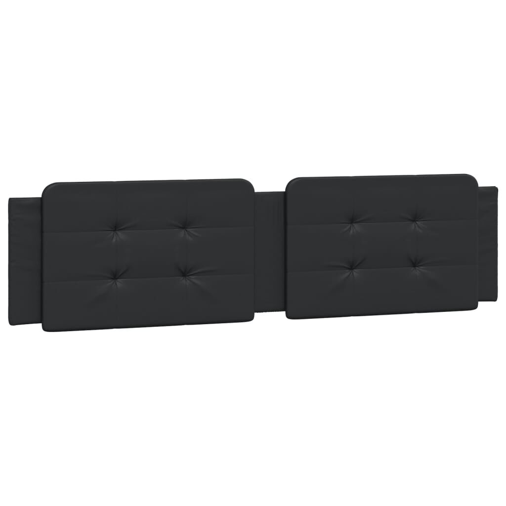 vidaXL Κρεβάτι με Στρώμα Μαύρο 160x200εκ.από Συνθετικό Δέρμα