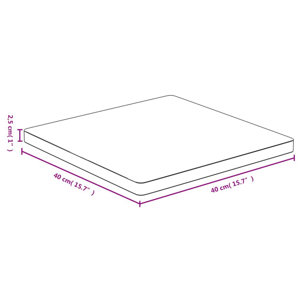 vidaXL Επιφάνεια Τραπεζιού 40 x 40 x 2,5 εκ. από Μπαμπού
