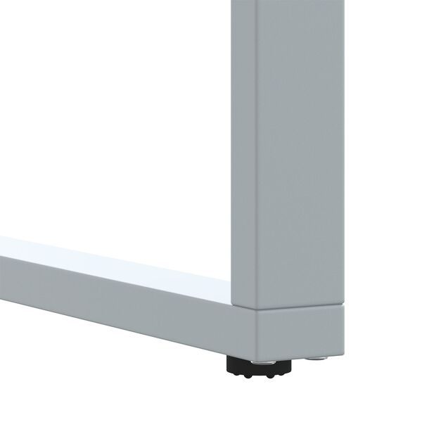 vidaXL Εξωτερικό Τραπεζάκι Φαγητού Γκρι 140x80x75 εκ. Ατσάλι & Μασίφ ξύλο ακακίας
