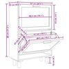 vidaXL Παπουτσοθήκη Μαύρη 52x25x80 εκ Επεξεργασμένο Ξύλο&Φυσικό Ρατάν