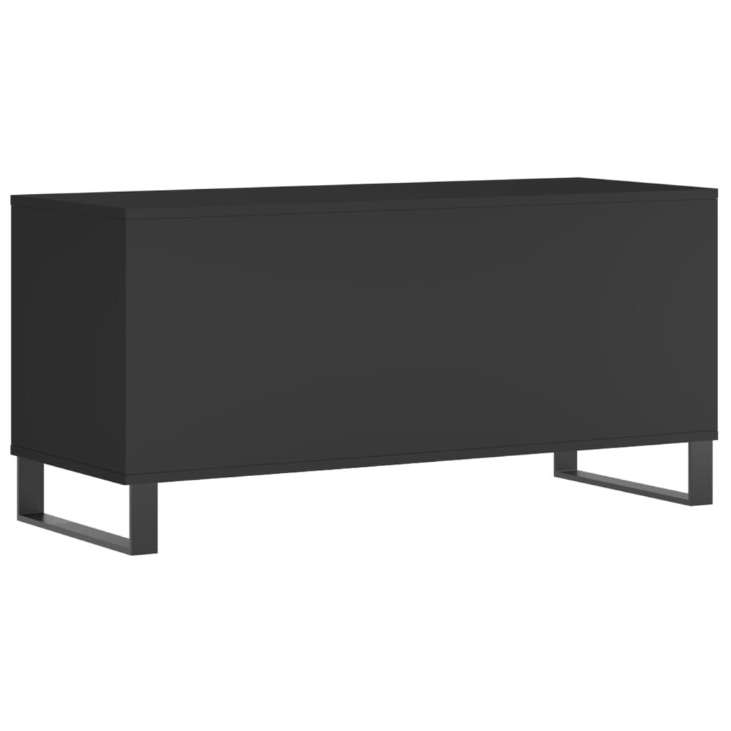 vidaXL Έπιπλο Δίσκων Μαύρο 100 x 38 x 48 εκ. από Επεξεργασμένο Ξύλο