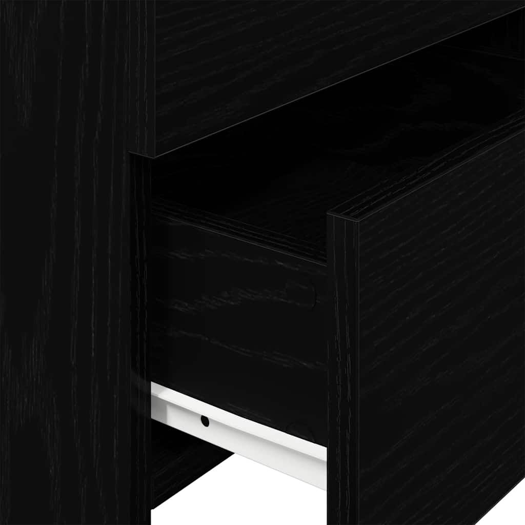 vidaXL Κομοδίνα 2 τεμ. με 2 Συρτάρια Μαύρα 40x36,5x62 εκ.