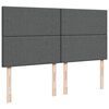 vidaXL Κρεβάτι Boxspring με Στρώμα Σκούρο Γκρι 180x200 εκ Υφασμάτιν