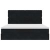 vidaXL Οθωμανικό κρεβάτι με στρώματα Μαύρο 180x200cm Velvet