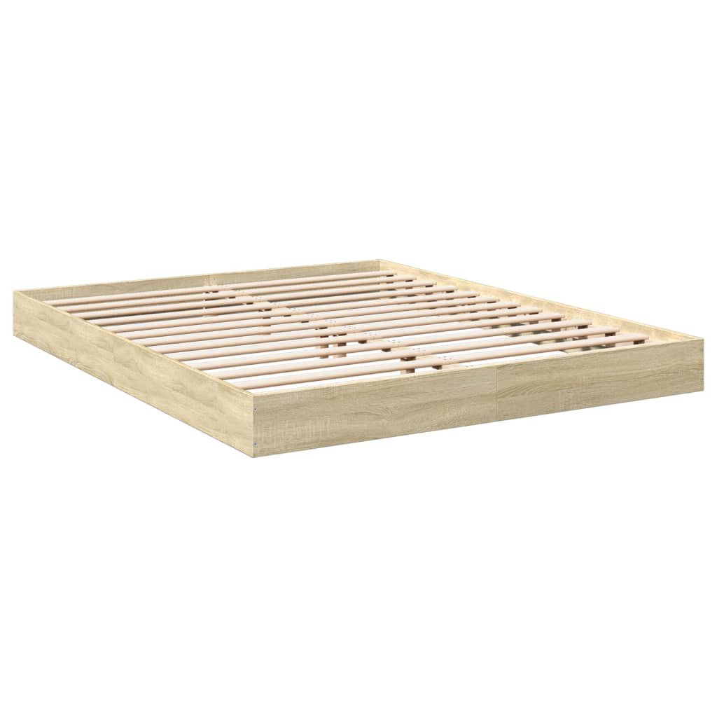 vidaXL Πλαίσιο Κρεβατιού Χωρ. Στρώμα Sonoma Δρυς 150x200εκ. Επ. Ξύλο