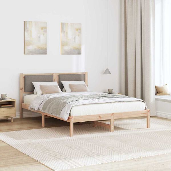 vidaXL &Sigma;&kappa;&epsilon;&lambda;&epsilon;&tau;ό&sigmaf; &Kappa;&rho;&epsilon;&beta;&alpha;&tau;&iota;&omicron;ύ Taupe 140 x 200 cm &Sigma;&tau;&epsilon;&rho;&epsilon;ά &xi;&upsilon;&lambda;&epsilon;ί&alpha; &pi;&epsilon;ύ&kappa;&omicron;&upsilon;