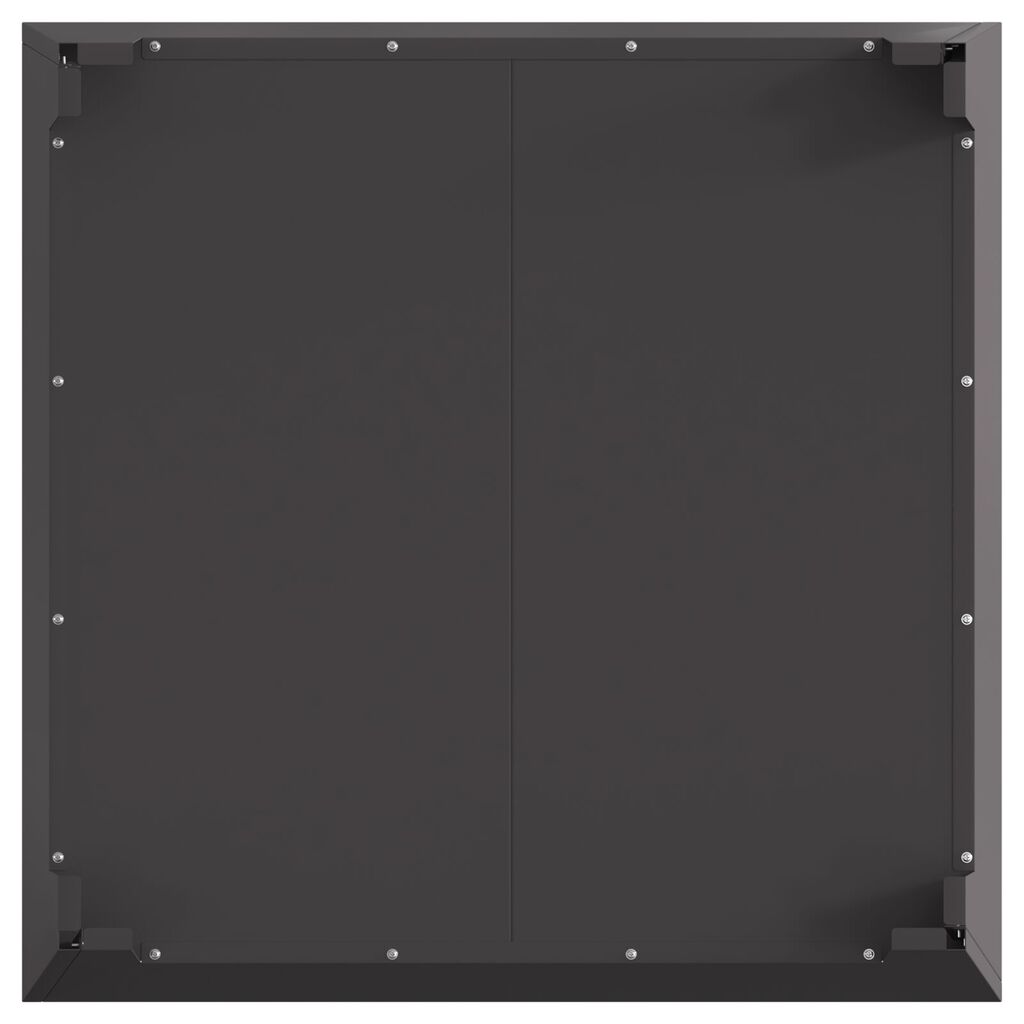 vidaXL Τζάκι Τετράγωνο Μαύρο 80x80x43 εκ. Ατσάλι