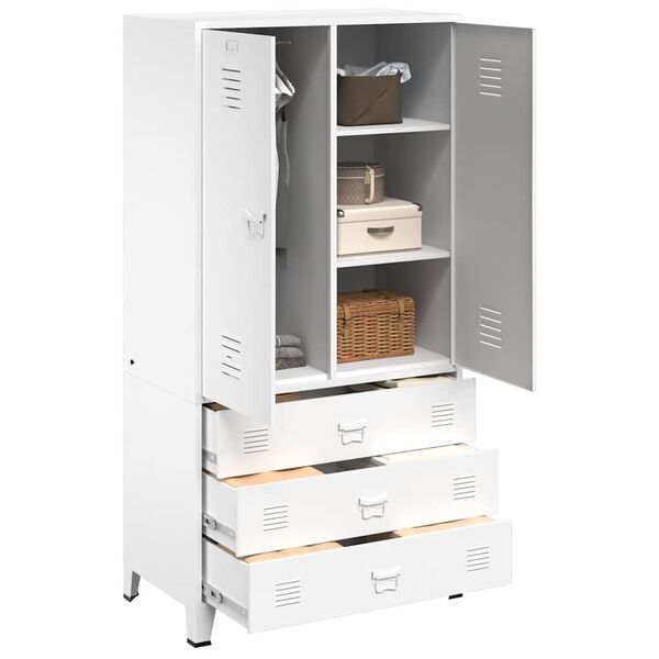 vidaXL &Nu;&tau;&omicron;&upsilon;&lambda;ά&pi;&alpha; &Beta;&iota;&omicron;&mu;&eta;&chi;&alpha;&nu;&iota;&kappa;ή &Lambda;&epsilon;&upsilon;&kappa;ή 90 x 50 x 180 &epsilon;&kappa;. &Mu;&epsilon;&tau;&alpha;&lambda;&lambda;&iota;&kappa;ή