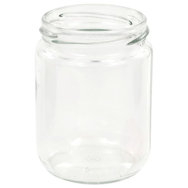 vidaXL Βάζα Μαρμελάδας 48 τεμ. 230 ml Γυάλινα με Κόκκινα/Λευκά Καπάκια