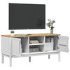 vidaXL Έπιπλο Τηλεόρασης FLORO Λευκό 114x43x55εκ από Μασίφ Ξύλο Πεύκου