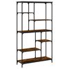 vidaXL Βιβλιοθήκη Καπν. Δρυς 99 x 35,5 x 176 εκ. Επεξεργ. Ξύλο/Ατσάλι
