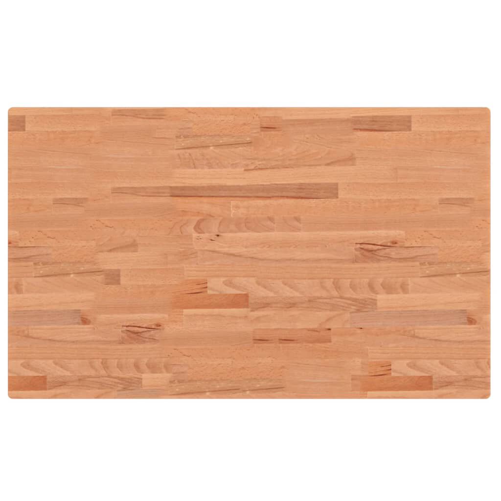 vidaXL Πάγκος Εργασίας Ορθογώνιος 100x60x(71,5-98) εκ Μασίφ Ξύλο Οξιάς