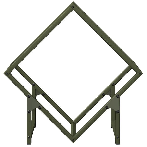 vidaXL Ράφι για καυσόξυλα 50x25x50 εκ. Ατσάλι ψυχρής έλασης