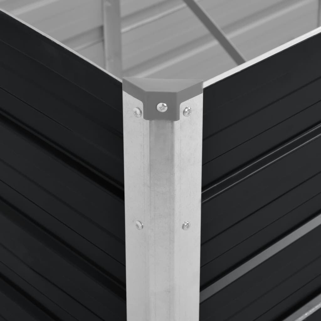 vidaXL Ζαρντινιέρα Υπερυψωμένη Ανθρακί 240x80x45 εκ. Γαλβαν. Χάλυβας