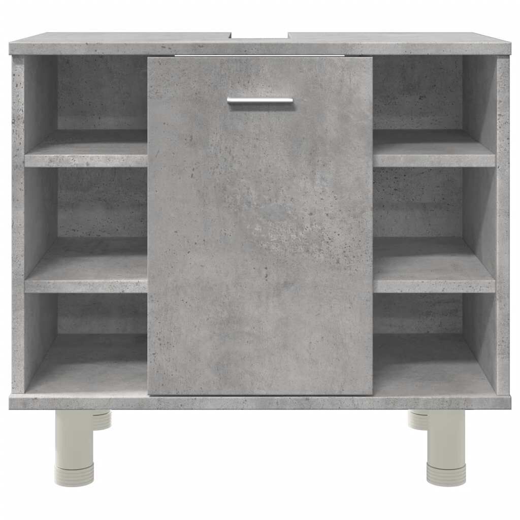 vidaXL Ντουλάπι Νιπτήρα Γκρι Σκυροδέματος 60x32x53,5 εκ. Επεξ. Ξύλο