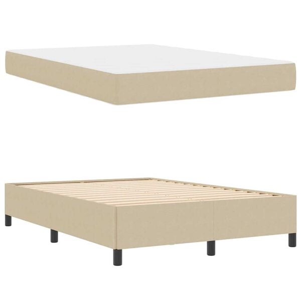 vidaXL Σκελετός Κρεβατιού Ανοιχτό γκρι 140 x 190 cm Βελούδο
