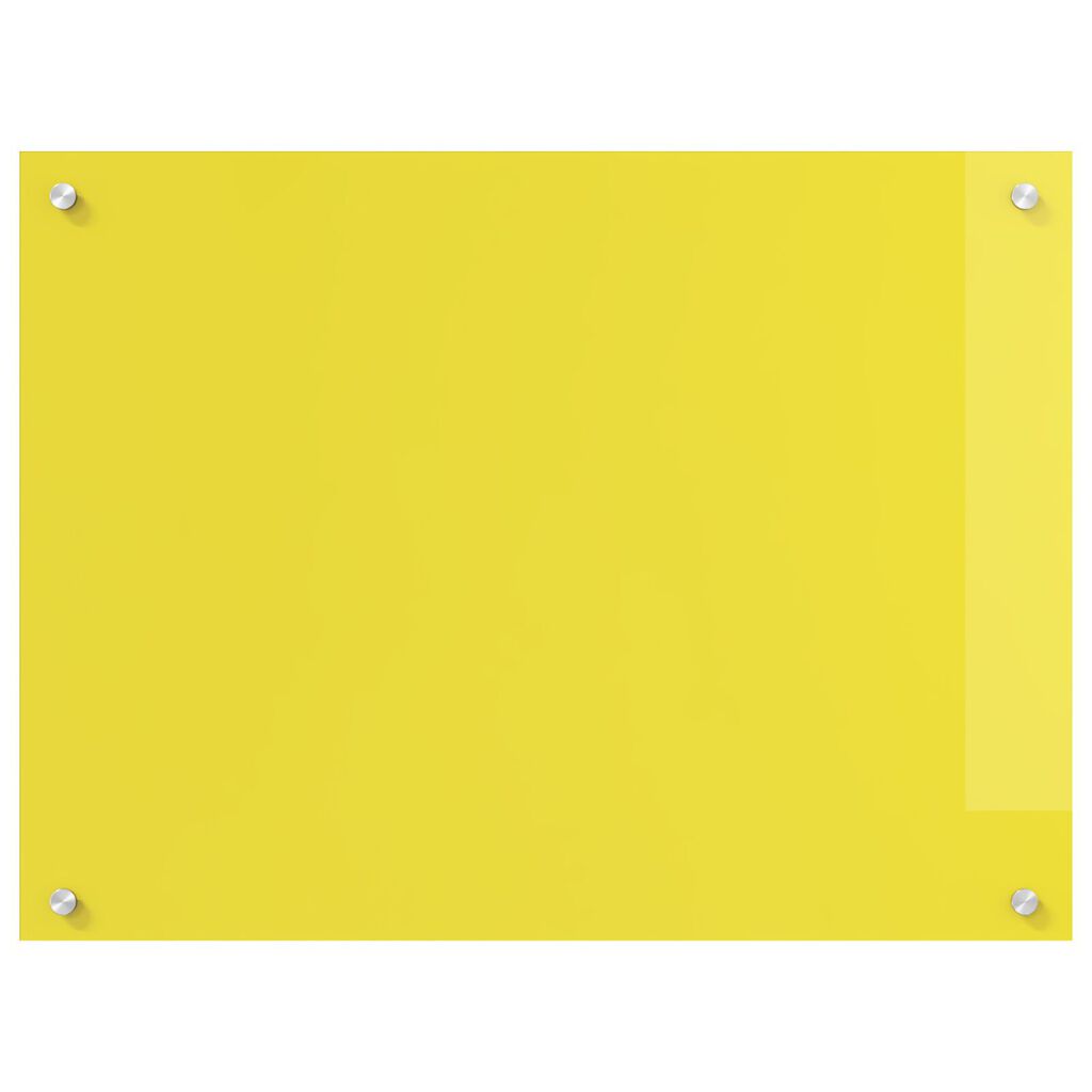 vidaXL Κουζίνα Πίσω τοίχος Κίτρινος 80x60x0,6 εκ. Σκληρυμένο γυαλί