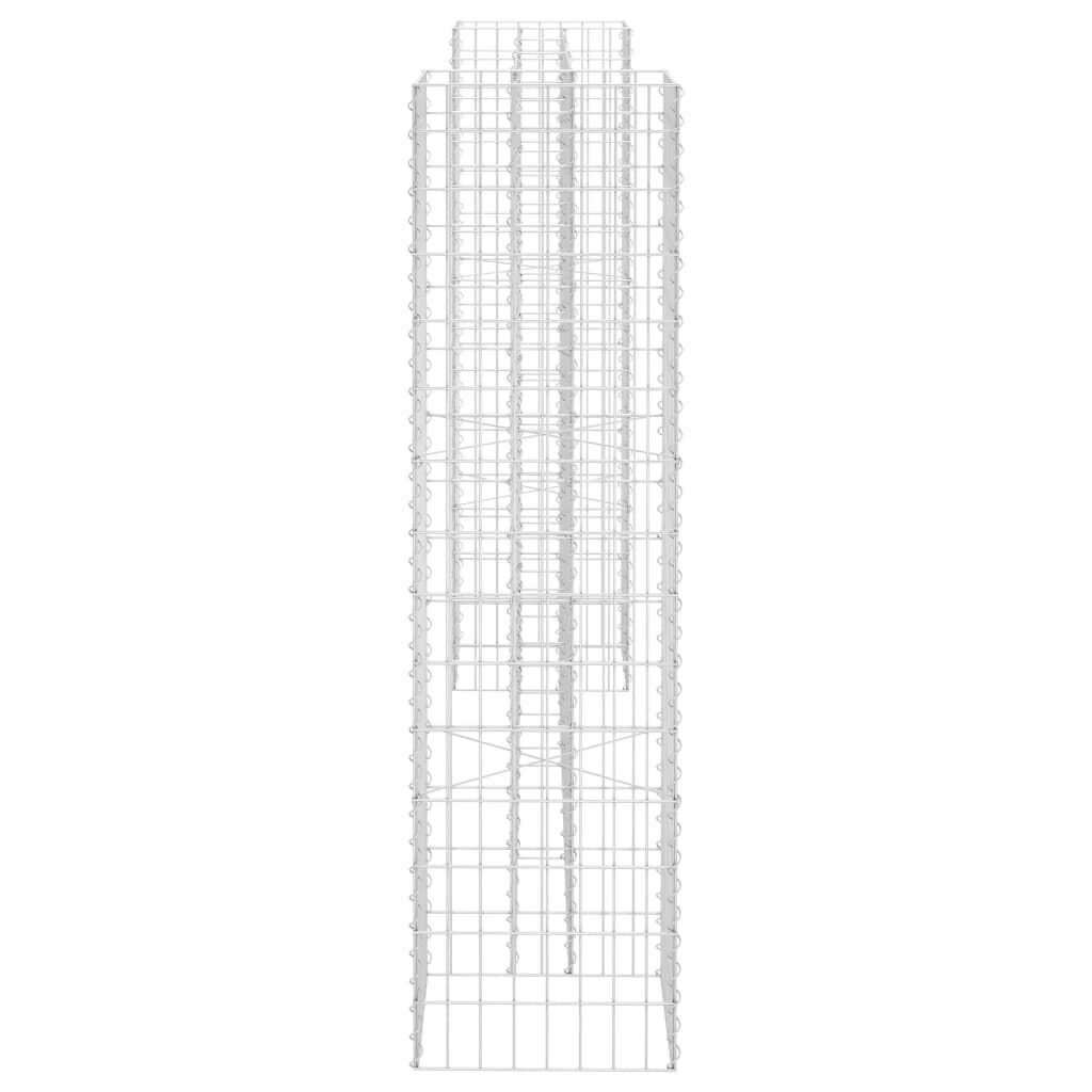 vidaXL Συρματοκιβώτιο Γλάστρα Σχήμα «Η» 260x40x150 εκ. Ατσάλινο Σύρμα