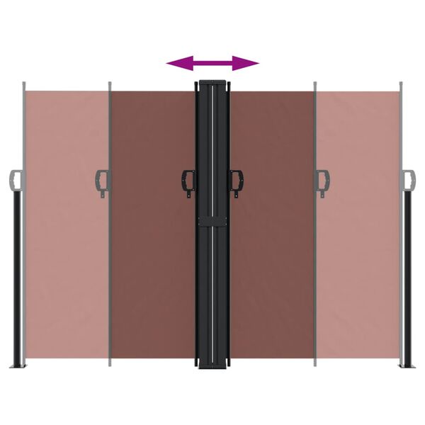 vidaXL Σκίαστρο Πλαϊνό Συρόμενο Καφέ 180 x 600 εκ.