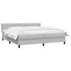 vidaXL Box Spring κρεβάτι με στρώμα ανοιχτό γκρι 200x210 cm Βελούδινο