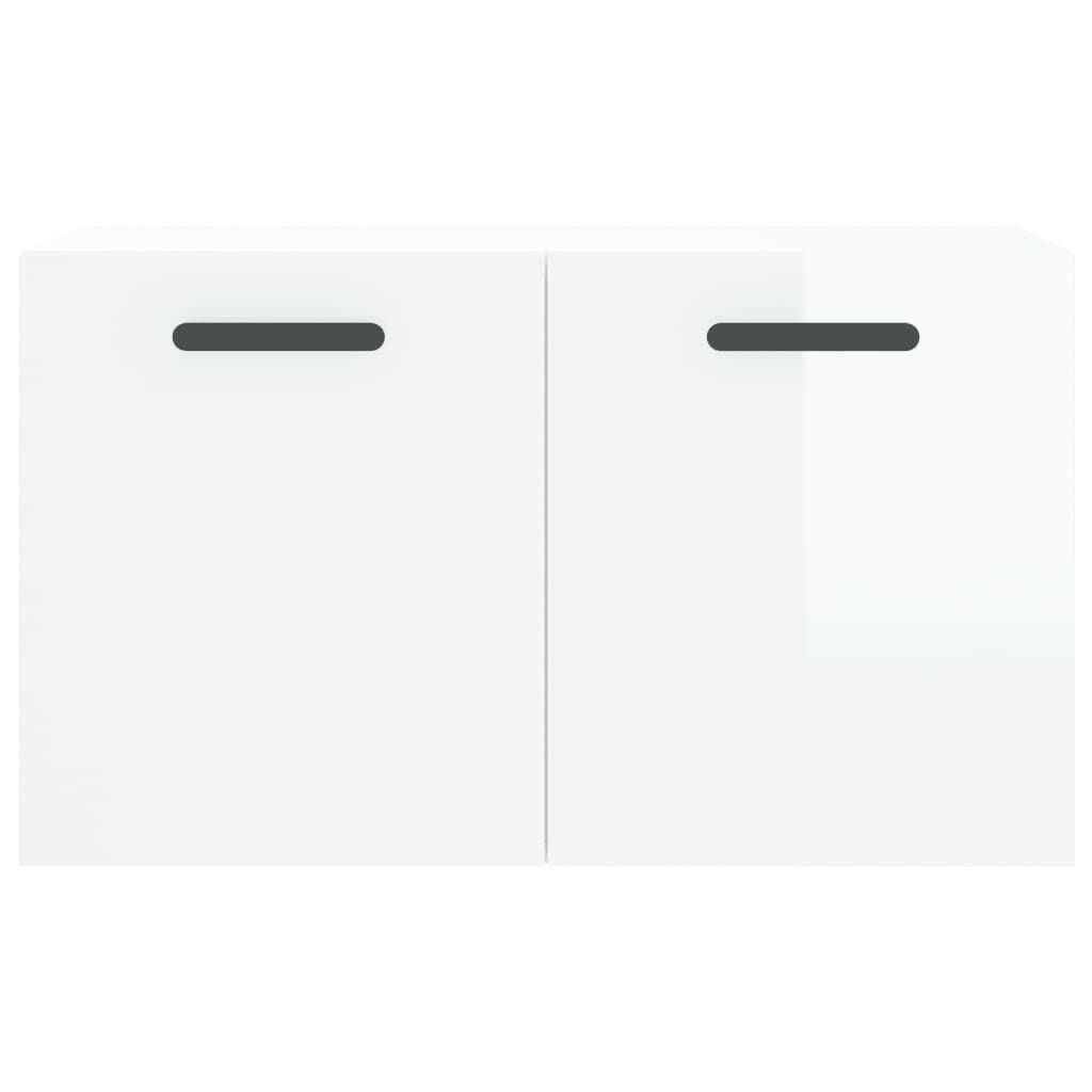 vidaXL Ντουλάπι Τοίχου Γυαλιστερό Λευκό 60x36,5x35 εκ. Επεξεργ. Ξύλο