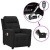 vidaXL Πολυθρόνα Μασάζ Ηλεκτρική Μαύρη Υφασμάτινη