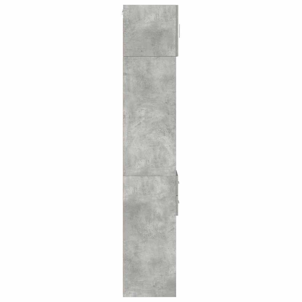 vidaXL Ντουλάπι Αποθήκευσης Στενό Γκρι 30x42,5x225 εκ. Επεξεργ. Ξύλο