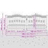 vidaXL Πύλη Φράχτη με Στρογγυλή Κορυφή Γκρι 404 x 150 εκ. Ατσάλι