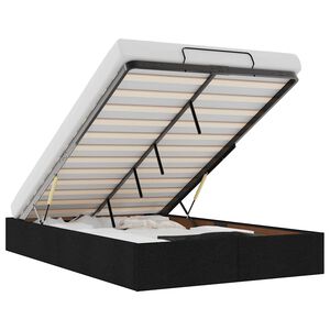 vidaXL Οθωμανικό πλαίσιο κρεβατιού χωρίς στρώμα Μαύρο 120x200cm Ύφασμα