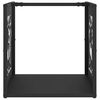 vidaXL Ράφι Καυσόξυλων Μαύρο 40x40x40 εκ. Χάλυβας ψυχρής έλασης
