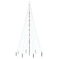 vidaXL Χριστουγεν. Δέντρο Ψυχρό Λευκό 3 μ. 500 LED με Μεταλλικό Στύλο