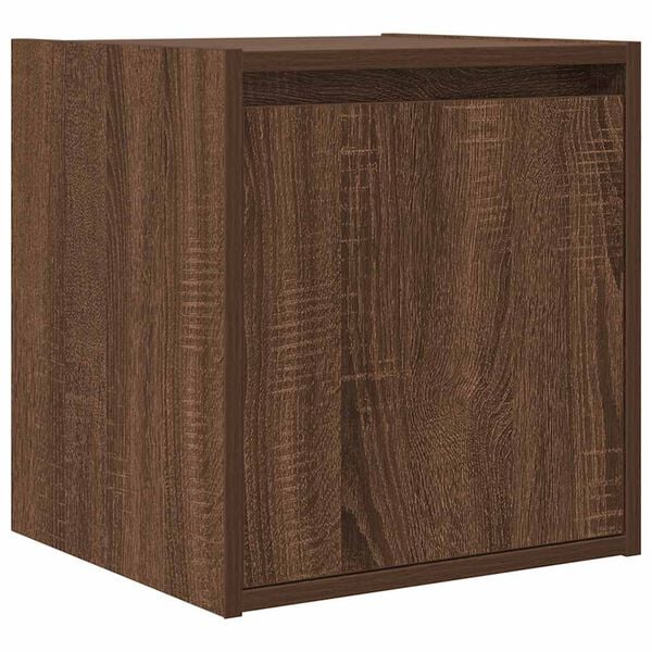 vidaXL Κομοδίνο Επιτοίχιο Καφέ Δρυς 38x34x40 εκ.