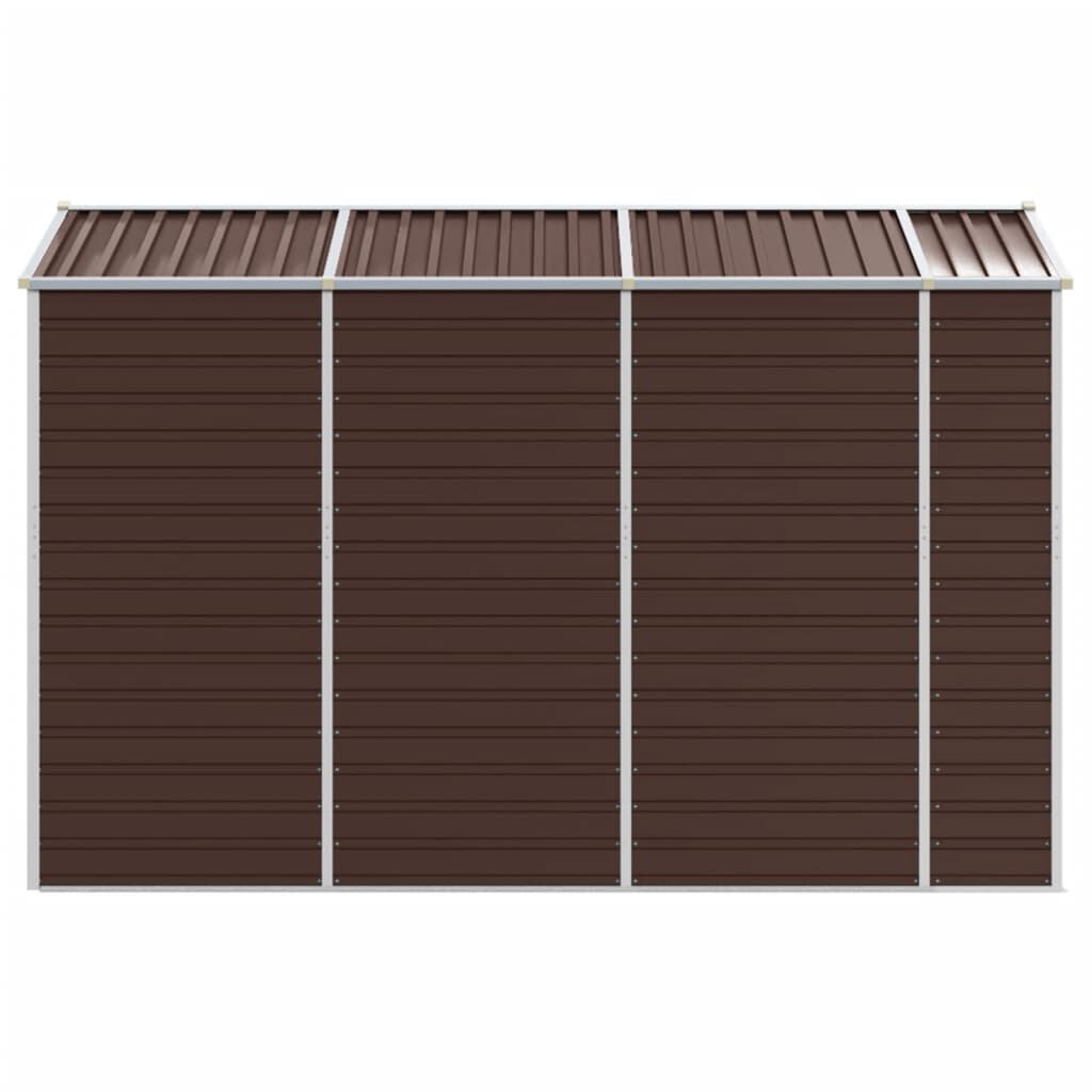 vidaXL Αποθήκη Κήπου Καφέ 191x300x198 εκ. Γαλβανισμένο Ατσάλι