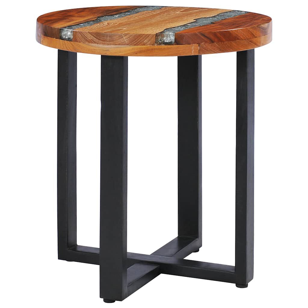 vidaXL Τραπεζάκι Σαλονιού 40x45 εκ. από Μασίφ Ξύλο Teak / Συνθ. Ρητίνη