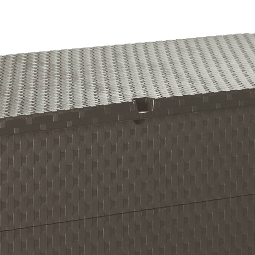 vidaXL Μπαούλο Αποθήκευσης Κήπου Καφέ 120 x 56 x 63 εκ. Πολυπροπυλένιο