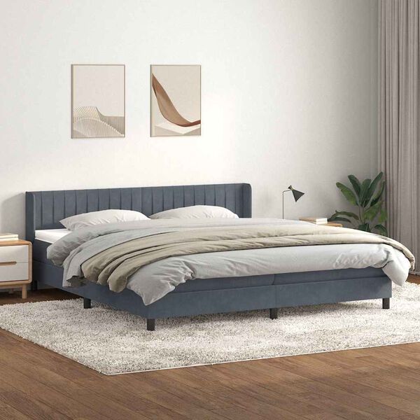 vidaXL Box Spring &Kappa;&rho;&epsilon;&beta;ά&tau;&iota; &mu;&epsilon; &sigma;&tau;&rho;ώ&mu;&alpha; &Sigma;&kappa;&omicron;ύ&rho;&omicron; &gamma;&kappa;&rho;&iota; 180x220 &epsilon;&kappa;. &Beta;&epsilon;&lambda;&omicron;ύ&delta;&iota;&nu;&omicron;
