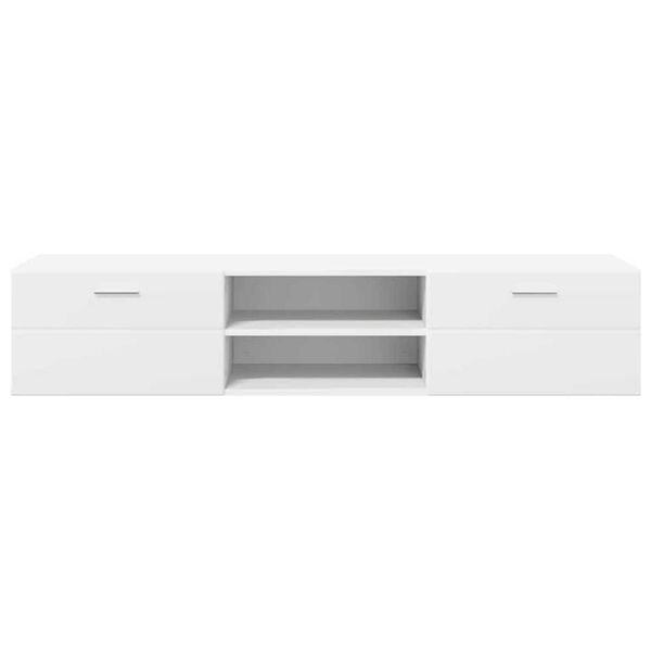 vidaXL Ντουλάπι TV με ράφι Λευκό 150 x 39 x 30 εκ Επεξεργασμένο ξύλο