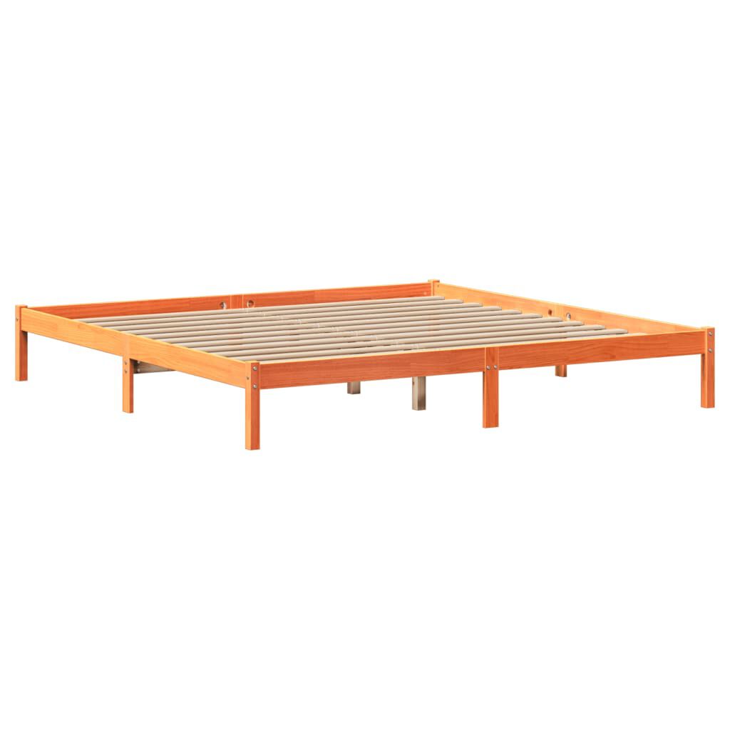 vidaXL Κρεβάτι Βιβλιοθήκη Χωρίς Στρώμα 180x200 εκ Μασίφ Ξύλο Πεύκου