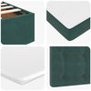 vidaXL Οθωμανικό κρεβάτι με στρώματα&LEDs Dark Green 180x200cm Velvet