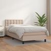 vidaXL Κρεβάτι Boxspring με Στρώμα Καπουτσίνο 80x200 εκ. Συνθ. Δέρμα